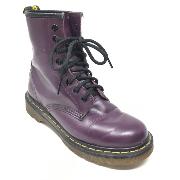 purple dr martens size 6